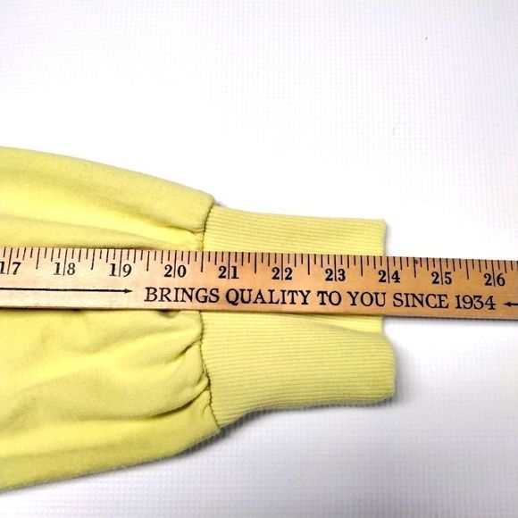 Design 365 Sweatshirt Yellow Tie Dye Faux Tie Wrap Front Sz Large Activewear - Picture 6 of 7